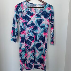 Lilly Pulitzer NWT Beacon Dress in Indigo Star Struck, Size XS.